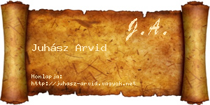 Juhász Arvid névjegykártya
